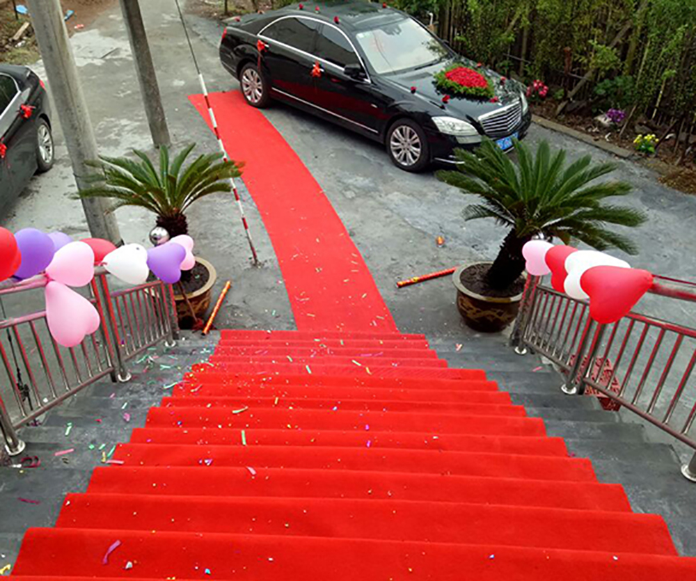 Thick Red Wedding Aisle Runner Rug and Carpet indoor Outdoor Weddings Festival Birthday party event decoration thickness 5mm