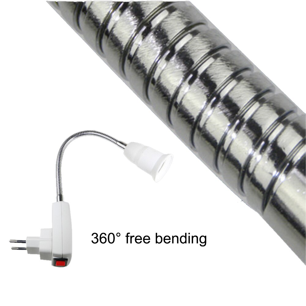 Adaptador de extensión de bombilla de luz LED, soporte de Base de lámpara de enchufe de pared, convertidor de extensión Flexible E27, enchufe de tornillo E27, EE. UU./UE
