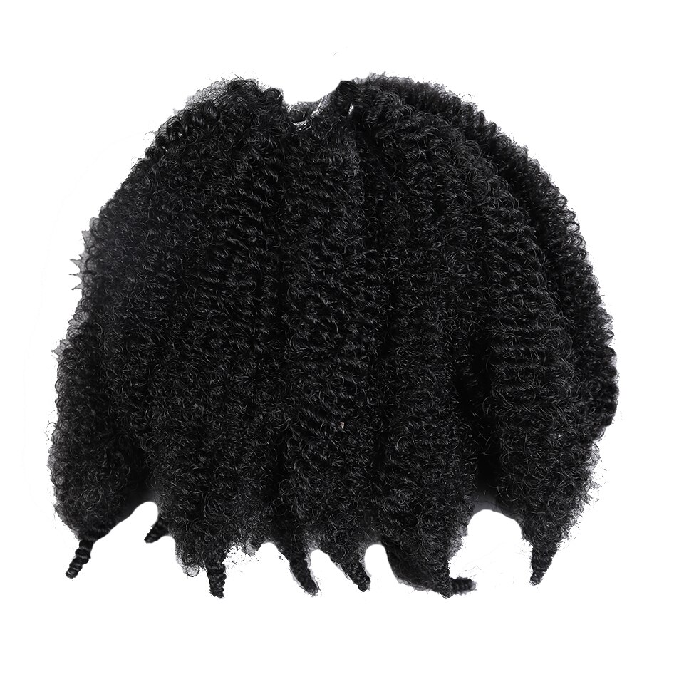 LVHAN-trenzas Marley cola de araña, peluca de Caterpillar, fibra de Coco esponjosa, extensiones de cabello de ganchillo, Pelo Rizado pequeño