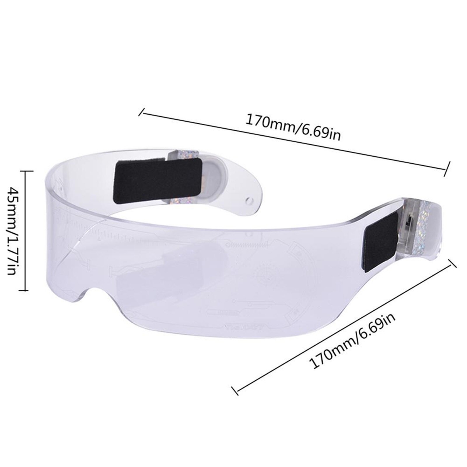 LED Party LED Brille leuchtend Brille EL blinkt Neon- Bar hell hoch Brille Rave Kostüm Party Dekor DJ Sonnenbrille Party Dekor