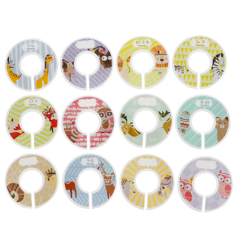 12 Stuks Cartoon Dieren Kleding Maat Verdelers Kast Kleding Size Divider Borden Diy Kleding Naaien Tool