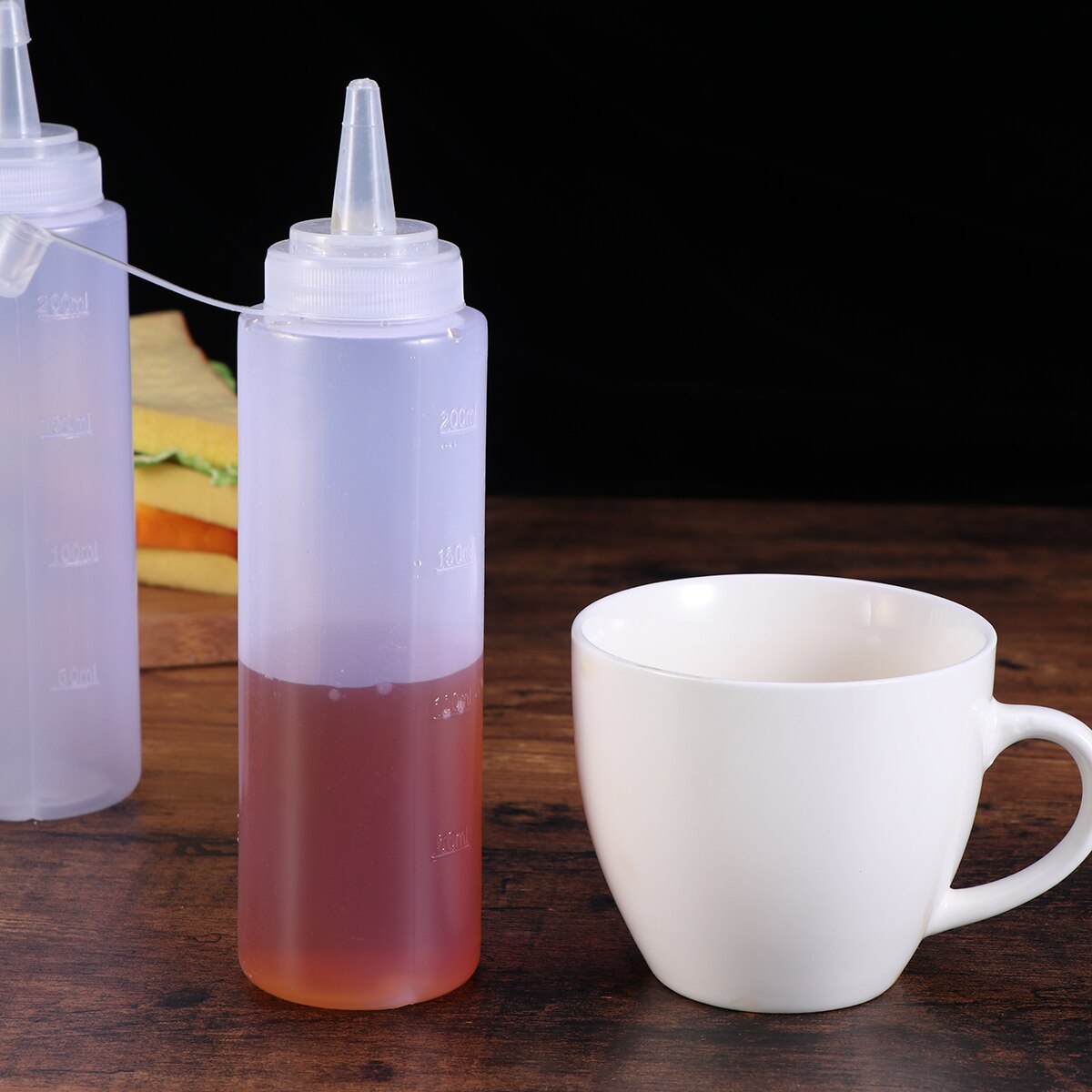 12 stücke Salat Dressing Flasche Bequem Nützlich Tragbare Soße Container Lagerung Flaschen Leere Flaschen für Heimat Inneren Küche
