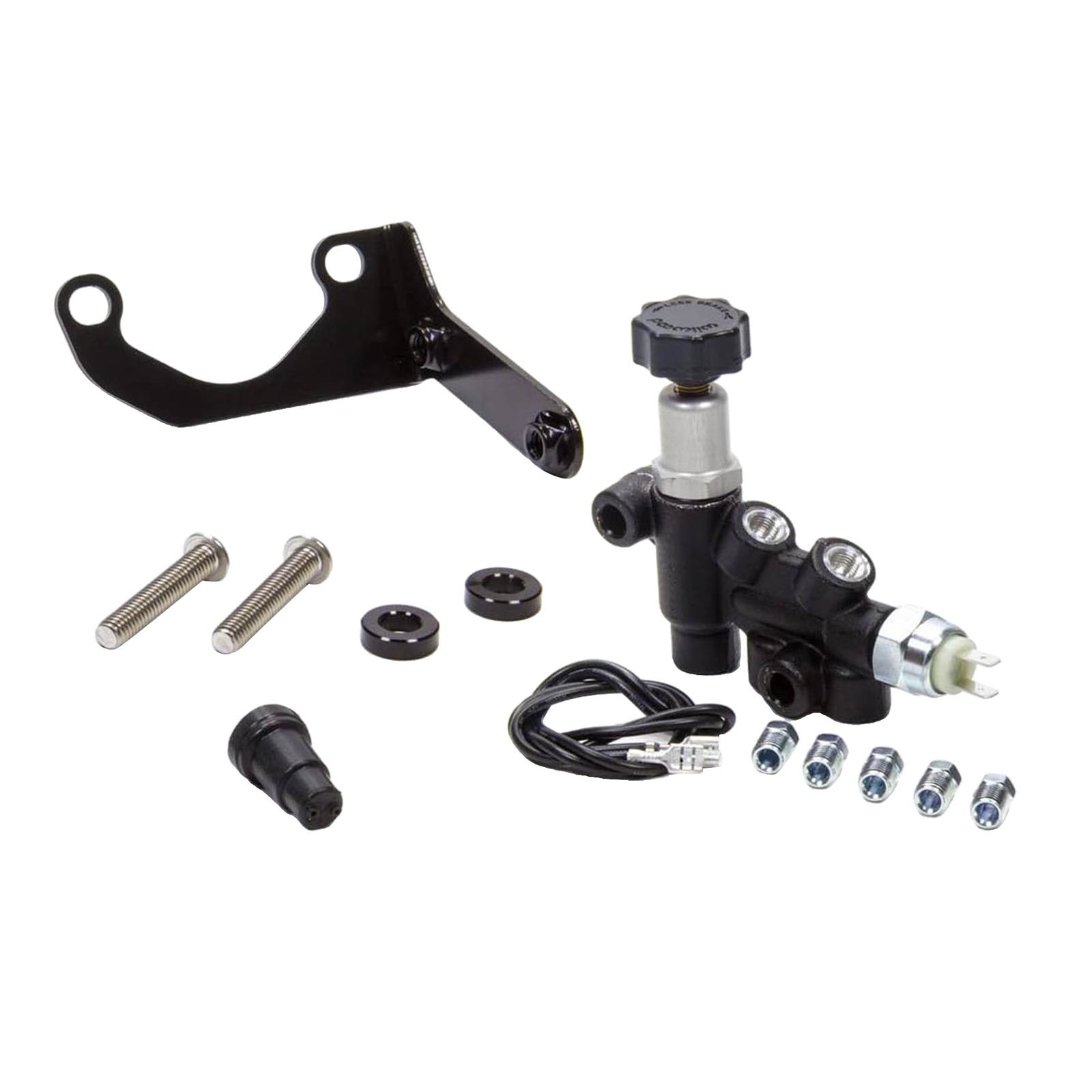 Master Cylinder Adjustable Knob Proportioning Valve Mounting Bracket Lines Kit for 260-13190 260-11179