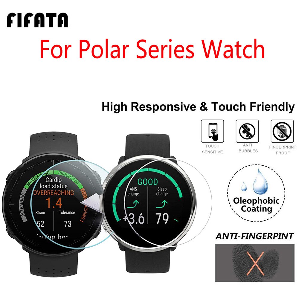 FIFATA 2Pcs 5D HD Uhr Screen Gehärtetem Glas Film Für Polar Entzünden/M400/M430/Vantage V/Vantage M Smart Uhr Schutzhülle Film