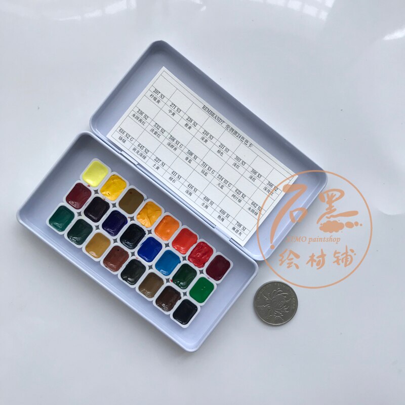 Rembrandt Kunstenaar Aquarel Sub-Verpakt 24 / 48 /80 Kleuren Blauw Rood Groen: 24 Colors x 0.5ml