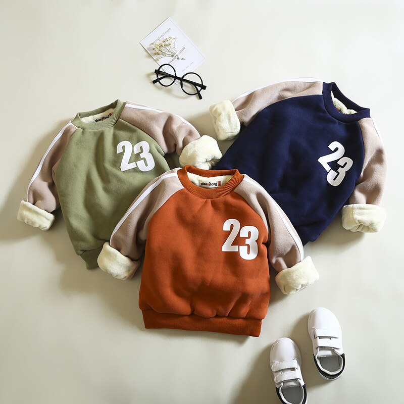 Lente Herfst Jongen Truien Uitloper Baby Meisjes Kleding Lange Mouwen Warme Truien lucky kind Tops Voor Moleton Infanti