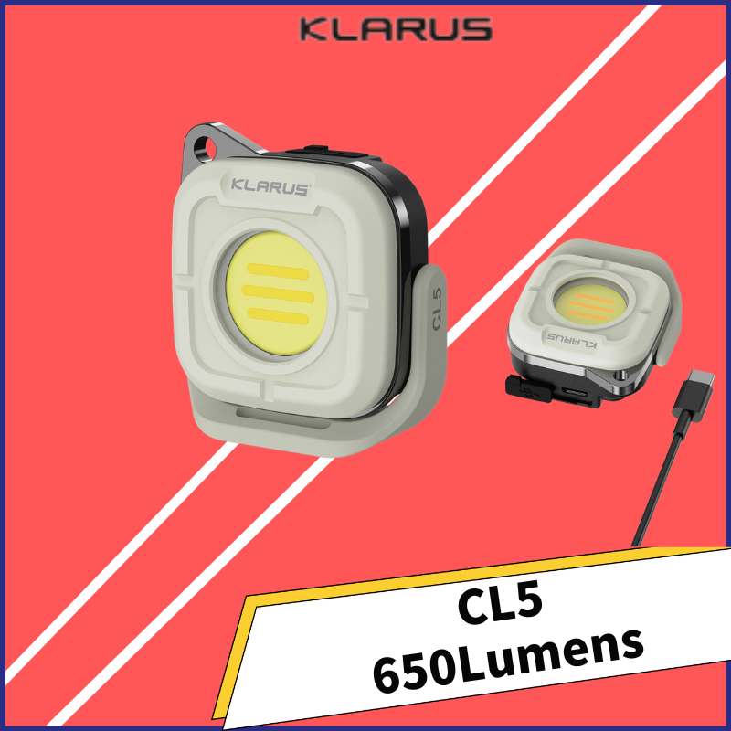Klarus Hochleistungs-Mikro-Flutlichtlampe CL5 650 Lumen USB-C wiederaufladbare tragbare Laterne