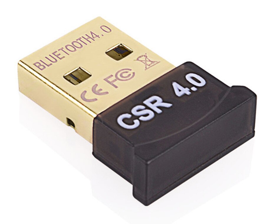 Mini USB Bluetooth CSR 4.0 Adapter Receiver Transmitter Wireless Dongle with Integrated Antenna and Gold Plated Connector: Straight edge