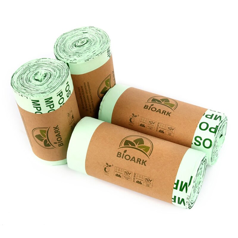 50pcs/roll Kitchen Compostable Bags Degradable Garbage Bags Environmental Protection Biodegradable Garbage Bags