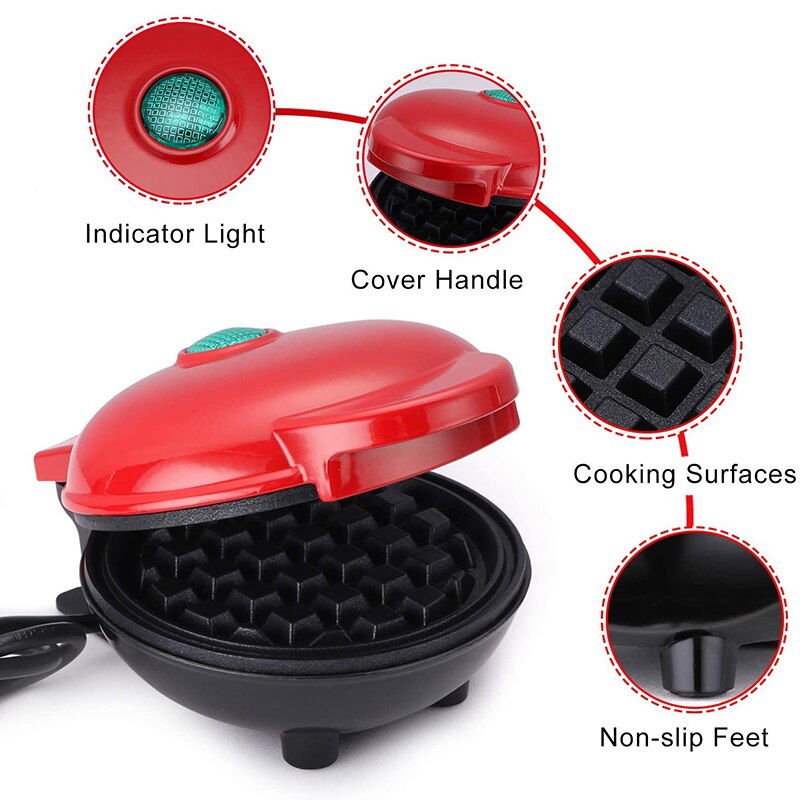 Mini electric Waffles Maker Cake Pan Kitchen Baking Dish No-Stick Baking Pan Egg Cake Oven Pan Eggette Machine Mini Waffle Pot