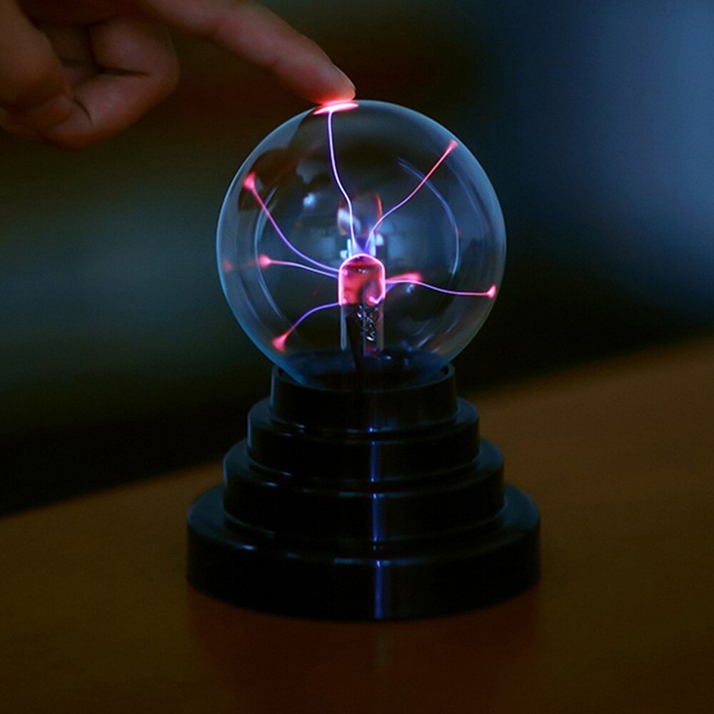 Plasma Globe Light Touch Sensitive Lights USB Globe Sphere Crystal Light Lamp for Office Desk Kids Child Party Birthday Fes