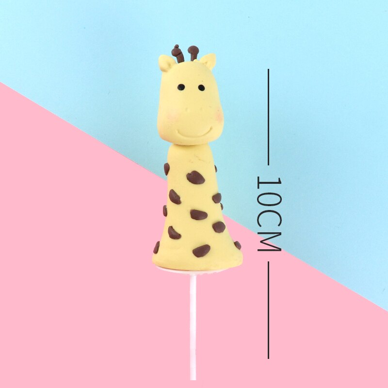 Cakelove Wood Swing animals Decoration Leaf String Felt Tree Bee Cake Topper for Kid Birthday Party Supplies Baking Lovely: giraffe