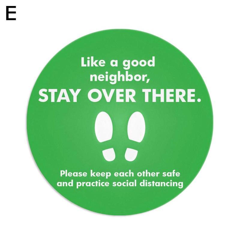 PVC Social Distancing Floor Decals Safety 6 Sticker Sign Grade Maintain Floor Foot Anti-Slip Distance Commerci K1J3: E