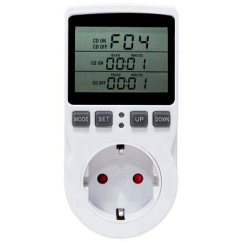 Digital Temperature Controller Thermostat Outlet Socket Plug Heating Cooling Timer for Homebrew Greenhouse EU Plug