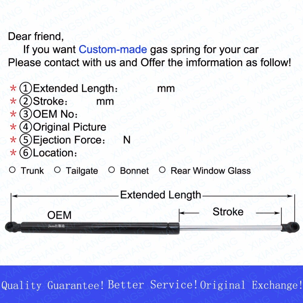 for PORSCHE BOXSTER (986) Convertible 1996-2004 Gas Charged Auto Rear Area Gas Spring Struts Prop Lift Support Damper 195.5mm