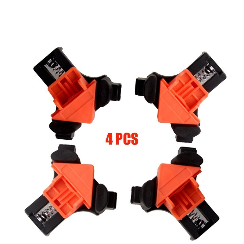 90 Degree Right Angle Clip Photo Frame Clip Pipe Fixing Bracket Pipe Fixing Clip 90 Degree Carpentry Right Angle Fixing Clip: 4 Pcs 20x18x6cm