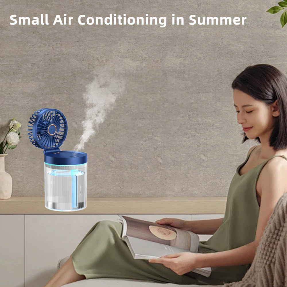 Befeuchtung Ventilator Wasser kühl Ventilator USB Mini kleiner Lüfter Schreibtisch-Lüfter 2024 Sommer neues Zuhause faltbare Kaltluft Sein feuchter Sprüh ventilatoren