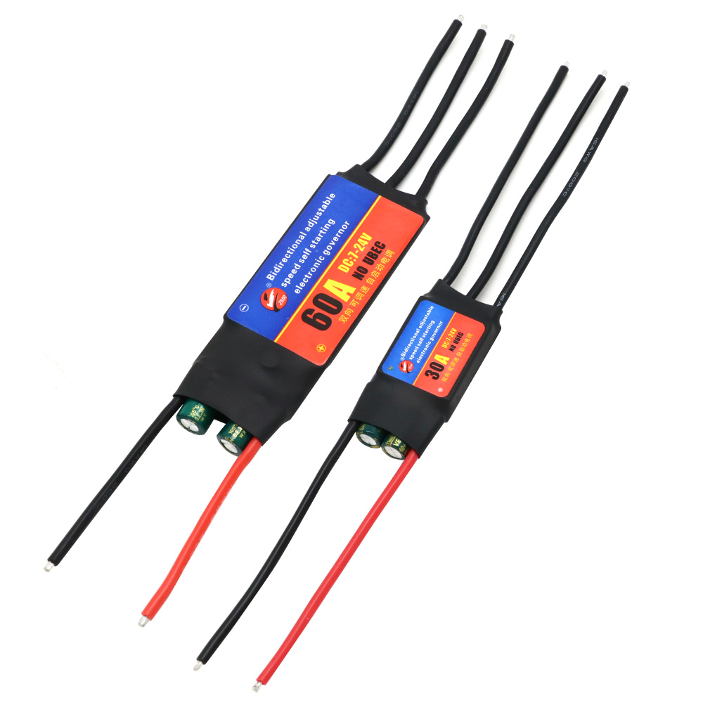 ZMR 2-6S 30A 60A ESC controlador de velocidad de regulación eléctrica sin escobillas de arranque automático bidireccional ESC para herramientas de bricolaje