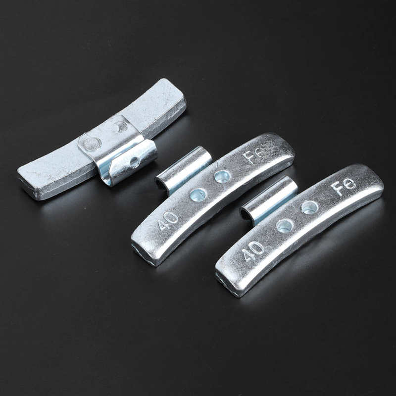 Reifen Ketten Auto zubehör 40g/1,4 unzen Clip-Auf Rad Blöcke Aluminium Legierung P-Stil Reifen gewicht Ausgleich