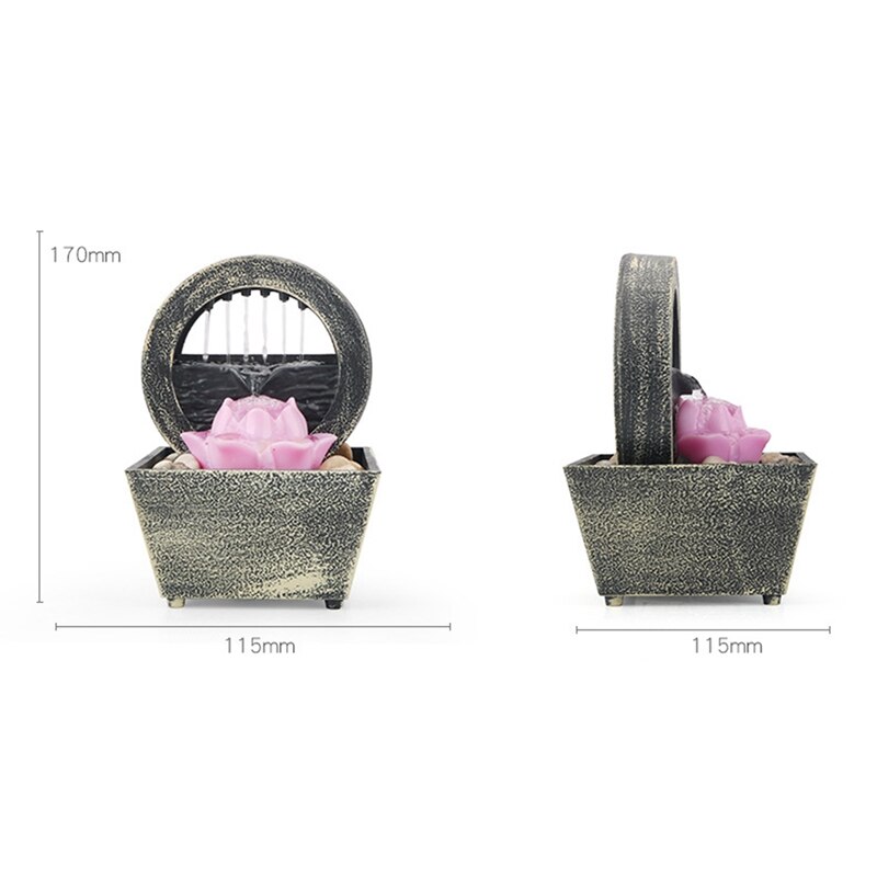 Minimalist Fountain Indoor Waterfall Desktop Lucky Feng Shui Meditation Waterfall Fountain