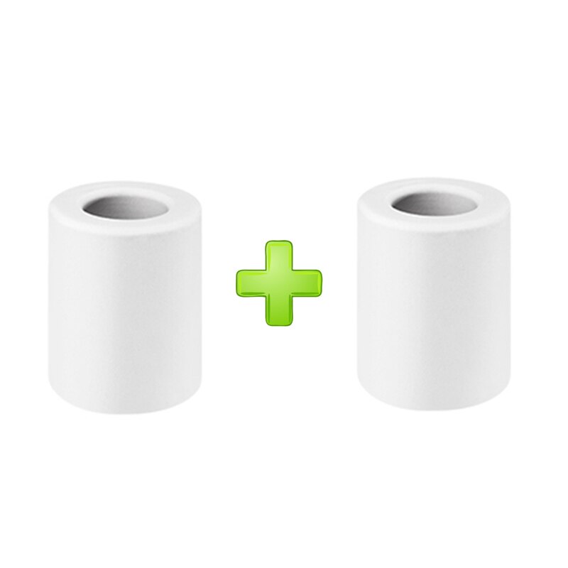 2 stuks mini reis tandenborstelhouder zonder kalkaanslag, natuurlijk materiaal, diatomeeënaarde, absorbeert snel water, huisdecoratie, blauw-witte kleur: Wit