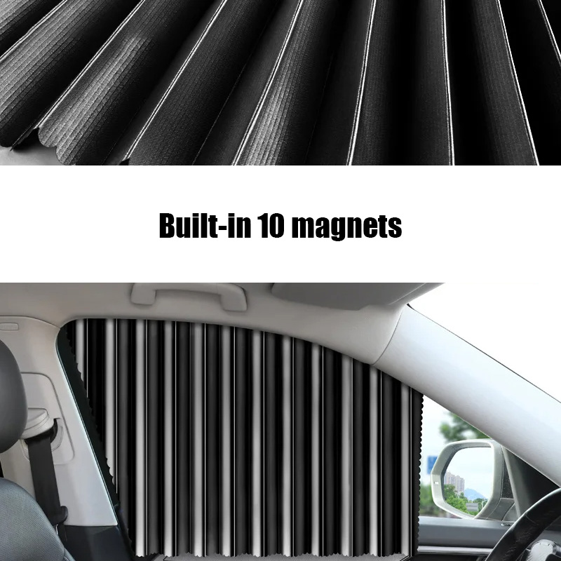 Magneten Auto Zonnescherm Gordijn Universele Zijruit Shades Gordijnen Voor Auto Voor Achter Glasfolie Warmte-isolatie Zonwering