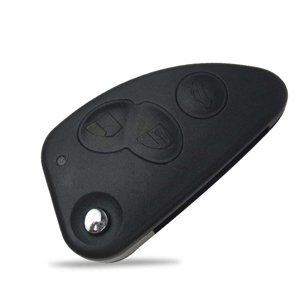 Okey Tech-coque de clé télécommande pliable à 3 boutons, non découpée, coque de remplacement de lame de voiture, , pour Alfa 147 156 166 GT