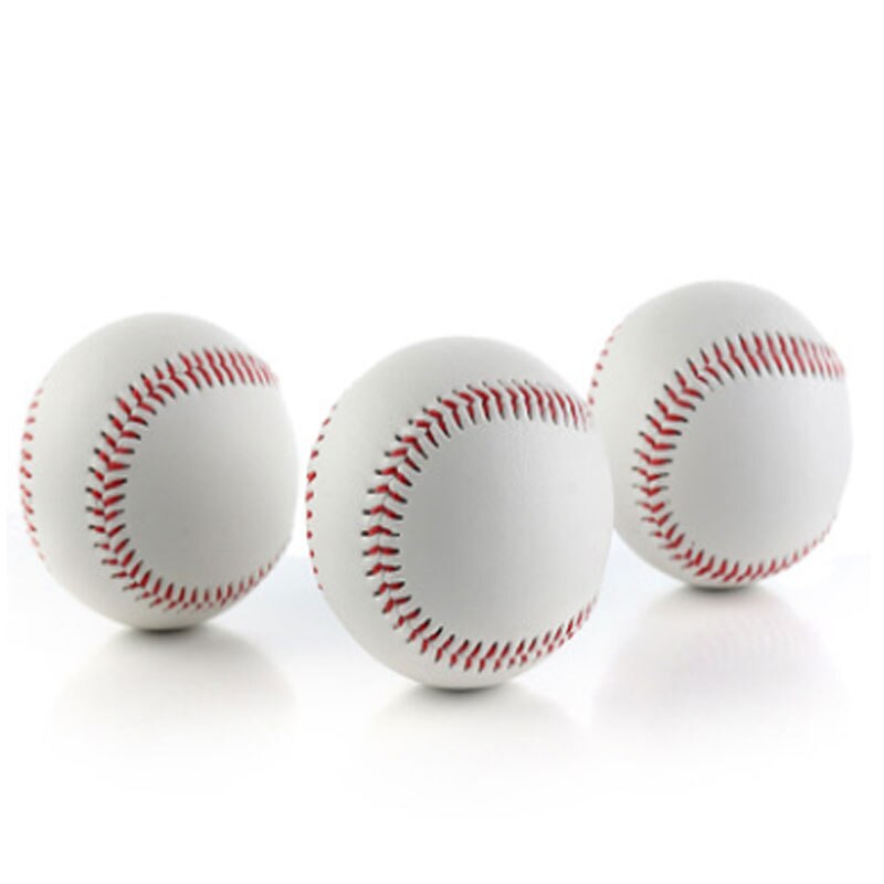 Handmade Baseballs PVC Upper Rubber Inner Soft Baseball Balls Softball Ball Training Exercise Baseball Balls