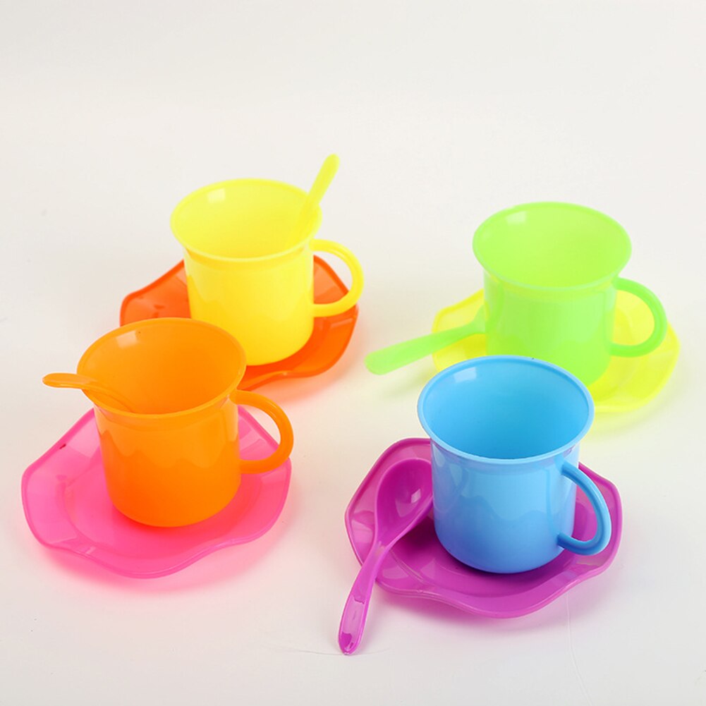 13Pcs Simulation Kid Tea Party Kettle Cup Saucer Spoon Pretend Play Kitchen Toy