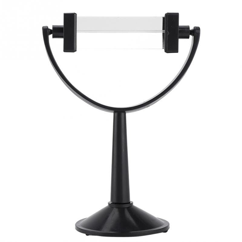 Optiskt glas triangulärt prisma med stativ fysik ljusspektrum undervisningsverktyg svart