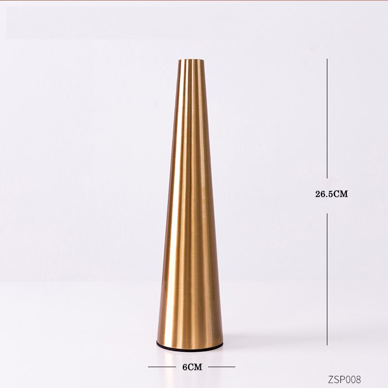 Smal mun vas bordsskiva vaser moderna minimalistiska ornament hantverk dekorativ vas i rostfritt stål metall blomvaser: Gyllene vas