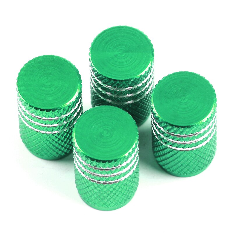 4 stk bilstyling aluminiumshjul dekk ventiler dekkstamme luftkapper lufttett deksel til toyota auris 2007: Grønn