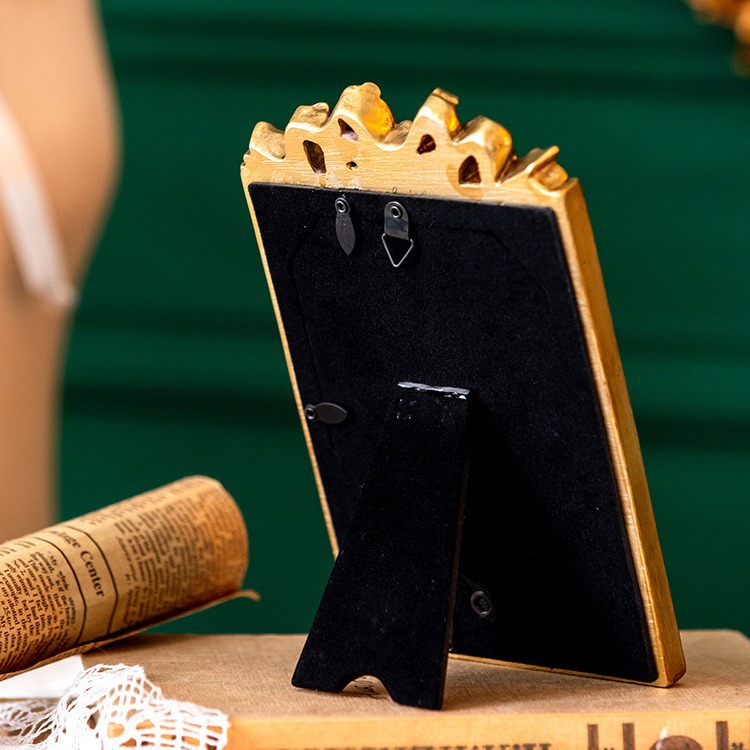 Marco de fotos Vintage de 6 pulgadas, mesa antigua, colgante de pared, marco de exhibición de resina europea para oficina, pasillo, , adornos artísticos