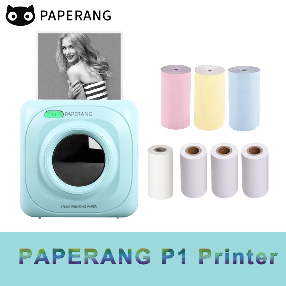 PAPERANG P1 Pocket Printer BT Wireless Thermal Printer Portable Printer 200dpi for Photo Picture Receipt Memo Note Label Sticker
