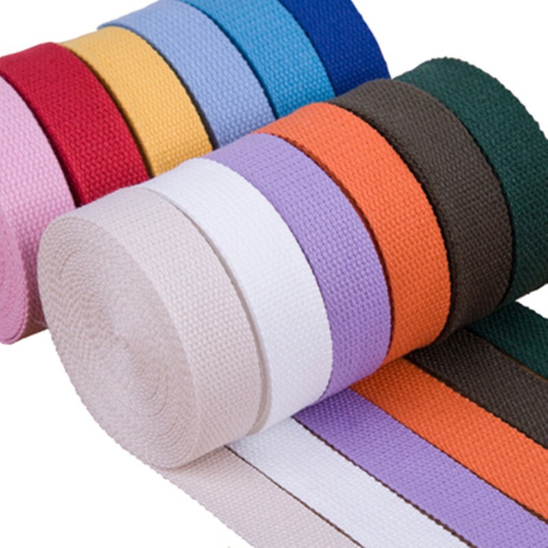 20mm Canvas Webbing 45 YardsLength Heavy Canvas Webbing Strap Belting Bag Strap Tape For DIY Bag Luggage Colorful