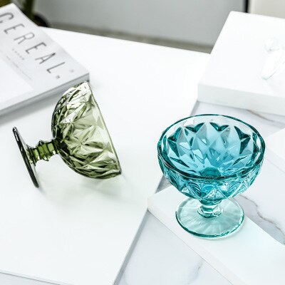 Ins Restaurant Cocktail Wine Glass Cup Goblet Ice Cream Yogurt Goblet Pudding Dessert Dish High Bowl Cake Snack Container
