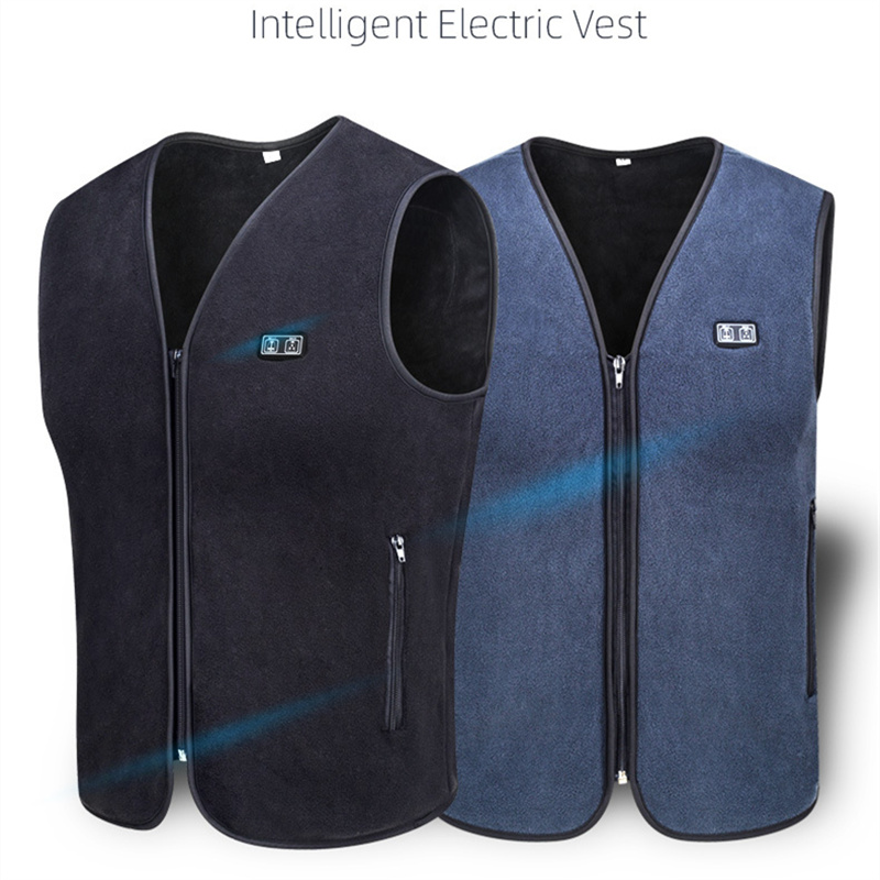 Ricarica USB gilet autoriscaldante a temperatura regolabile a 3 velocità gilet riscaldato lavabile giacca riscaldante senza maniche elettrica invernale uomo