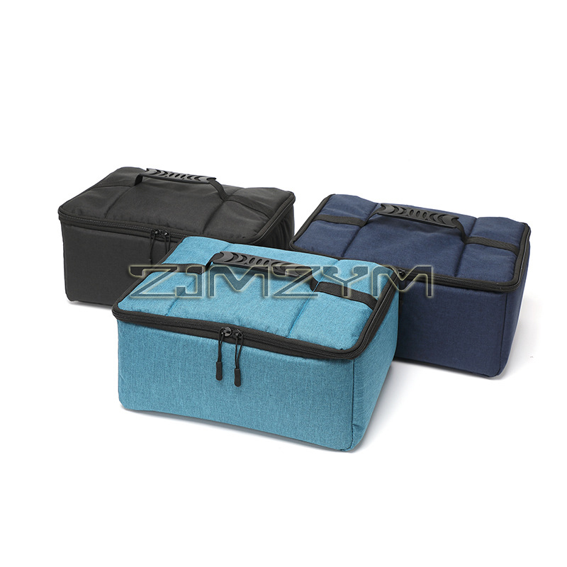 Camera Insert Bag Thick Padded DSLR Camera Photography Equipment Protective Bag Gear Protection Carrying Case Zipper Closure