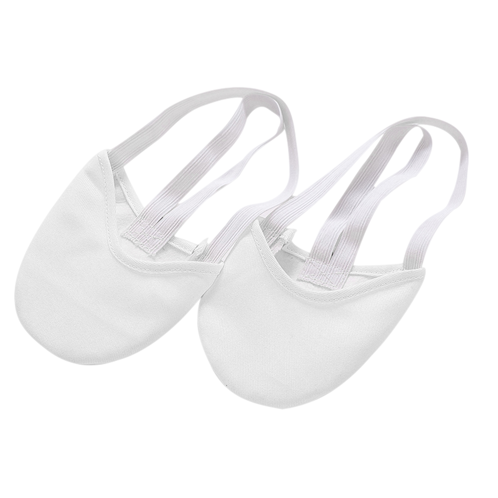 Soft Half Knitted Socks Rhythmic Gymnastics Toe Shoes Elastic Dance Feet Protection Shoes Ballroom Accessories for Girls ENA88: white / S