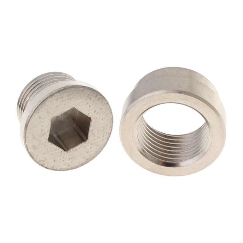 2 Stks/set O2 Zuurstof Sensor Weld Op Bung & Plug Wideband Moer & Cap Kit Stapte Moer Adapter A0NE