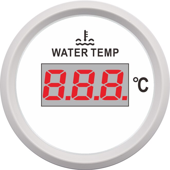 Auto Digital Water Temp Gauge Meter Indicator Meter 40-120 Celsius Water Temperature Gauge 52MM Car Digital Interior Racing: White White