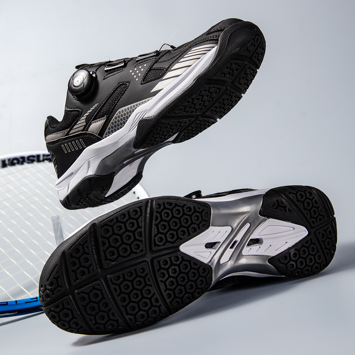 Badmintonschoenen voor dames en heren, antislip tafeltennissneakers, blauwe outdoor sportschoenen voor de sportschool.