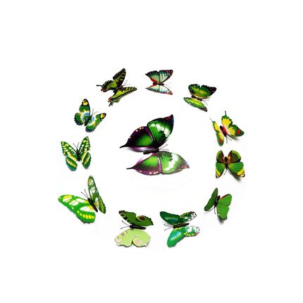 Butterfly 3D decorative sticker decorative fridge magnet: Green