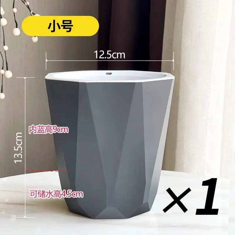 Macetas perezosas automáticas que absorben agua, macetas absorbentes de agua suculentas especiales de rábano verde, hogar interior de plástico: Borgoña