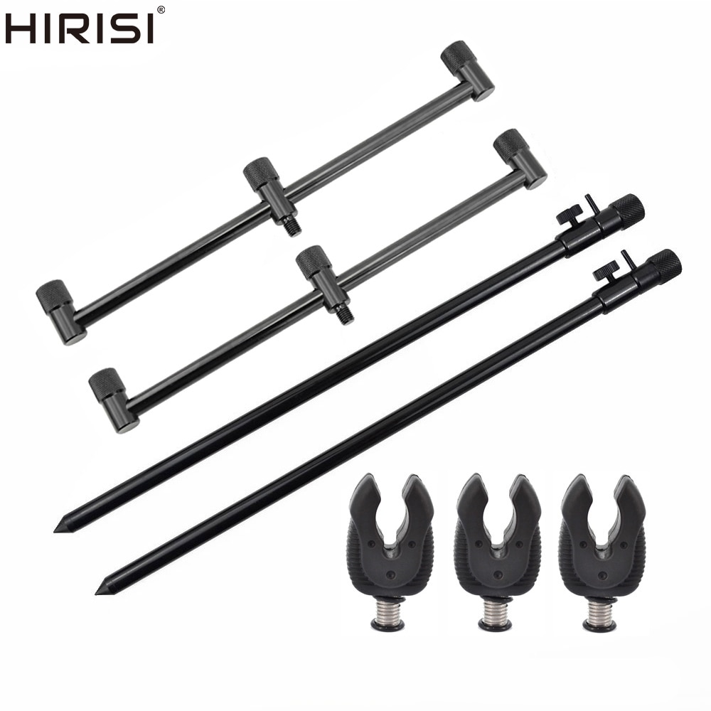 Carp Fishing Buzz Bars 20cm 30cm Fishing Rod Pod Holder Black Buzzer Bar for 2 Rods