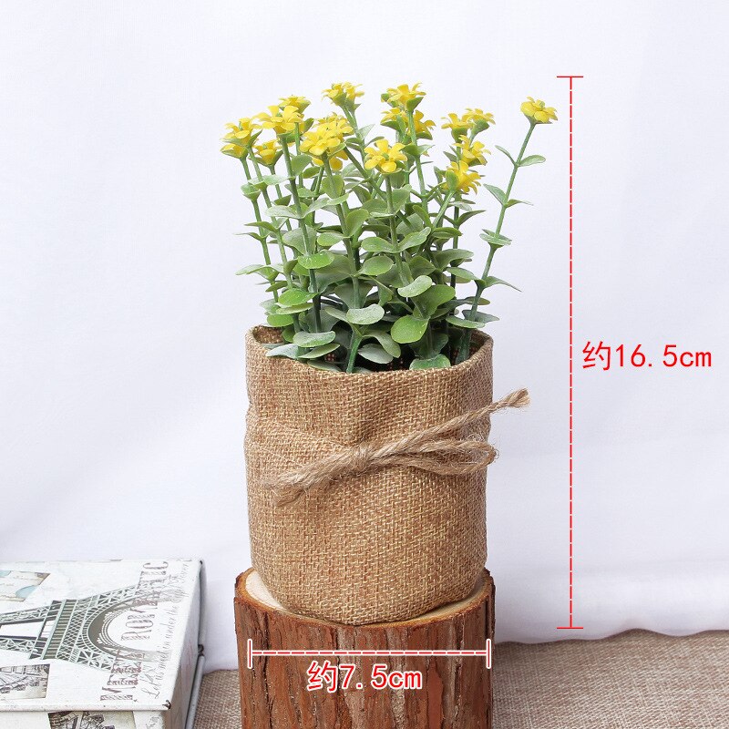Amerikaanse pastorale stijl simulatie bloemen linnen kleine vaas decoratie knutselen simulatie bloemen vaas