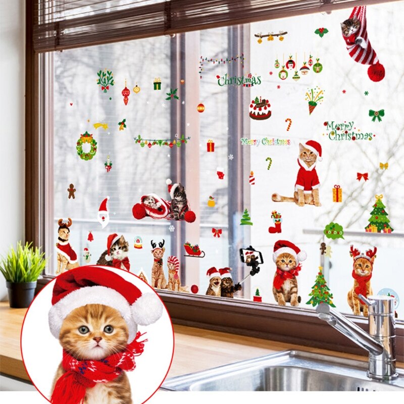 Window Sticker Decoration Christmas Home Office Bar Club Yard Decorations Easy To Stick And Remove Party Supplies