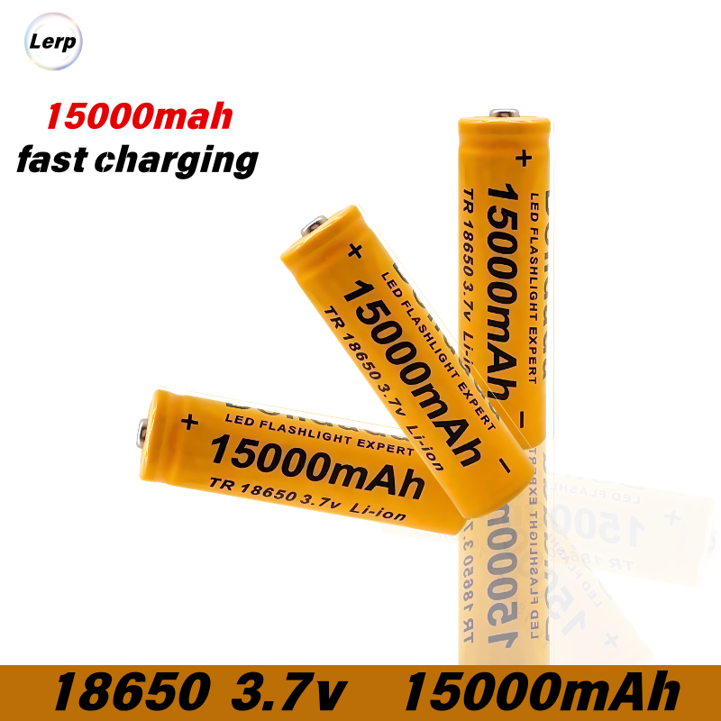 Dolidada-Lithium-ion Battery, 3.7V, 15000 mAh, 18650, recarregável, adequado para lanternas LED, produtos eletrônicos