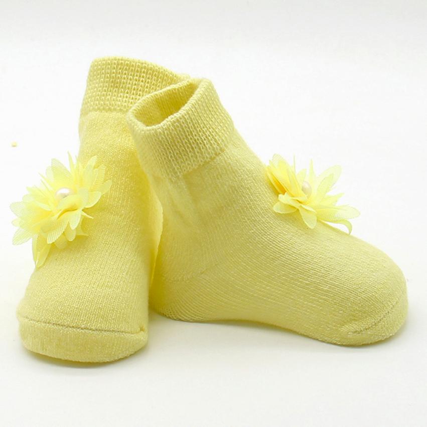 Baby Kids Girls Comfortable Floral Cute Cotton Sock Slippers Warm Ankle Socks F804