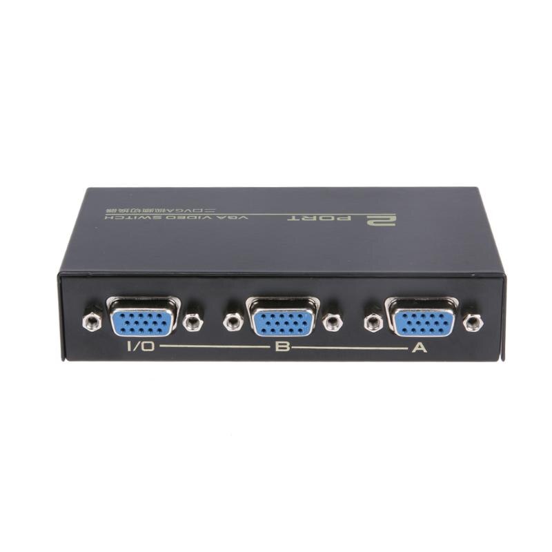 130MHz 1 to 2 Monitor Switch VGA Video Switch Splitter VGA Switcher Converter Adapter Box Connect 2 Monitors/PC to 1 Monitor